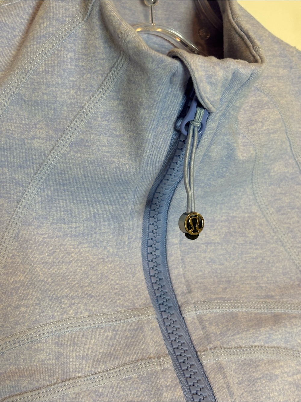 Lululemon Lavender Purple Mock Neck Full Zip Long Sleeve Fold Over Cuff Top 8 - Picture 2 of 8